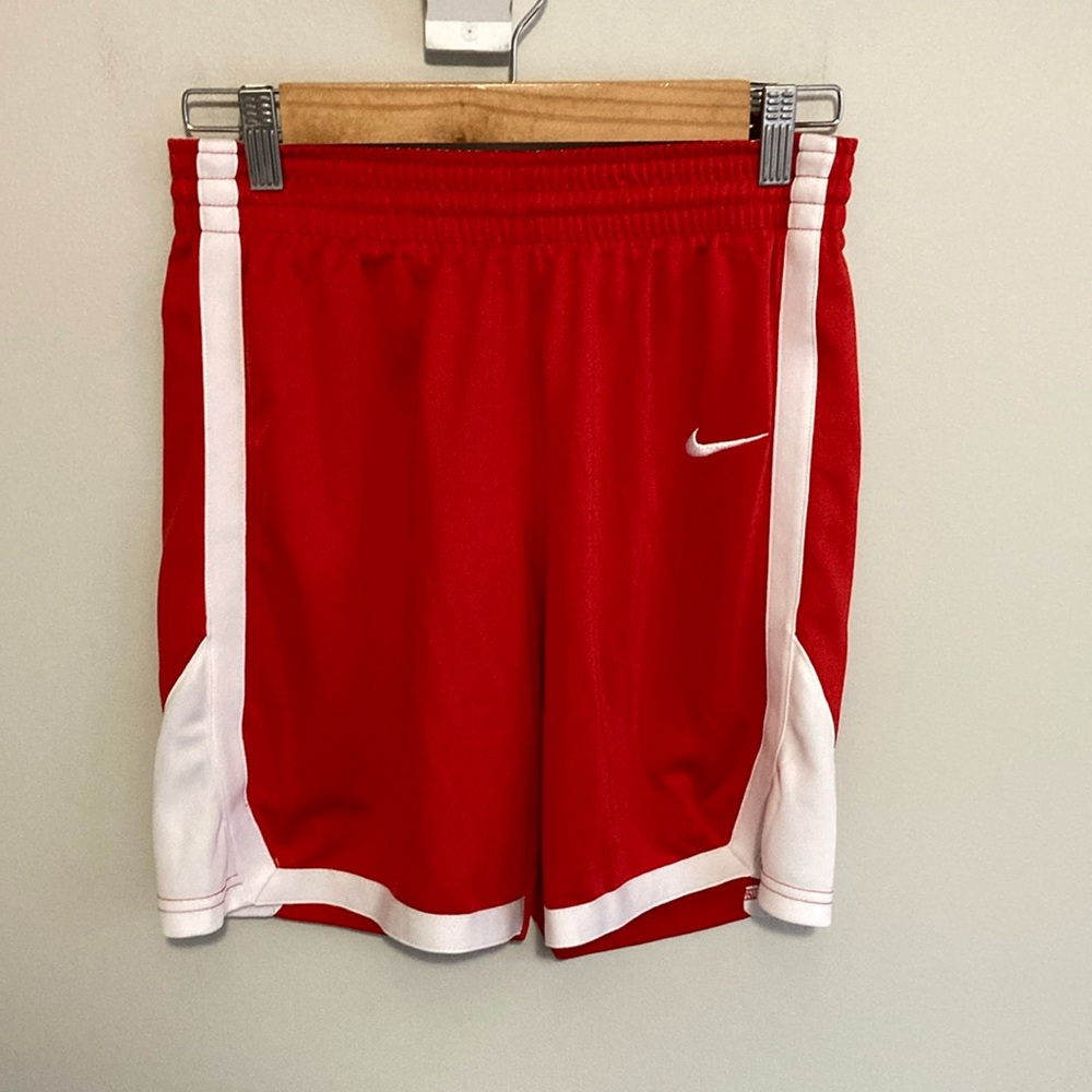 Women’s Nike Team Red and White Dri-FIT Shorts, Size Small, Athletic soccer